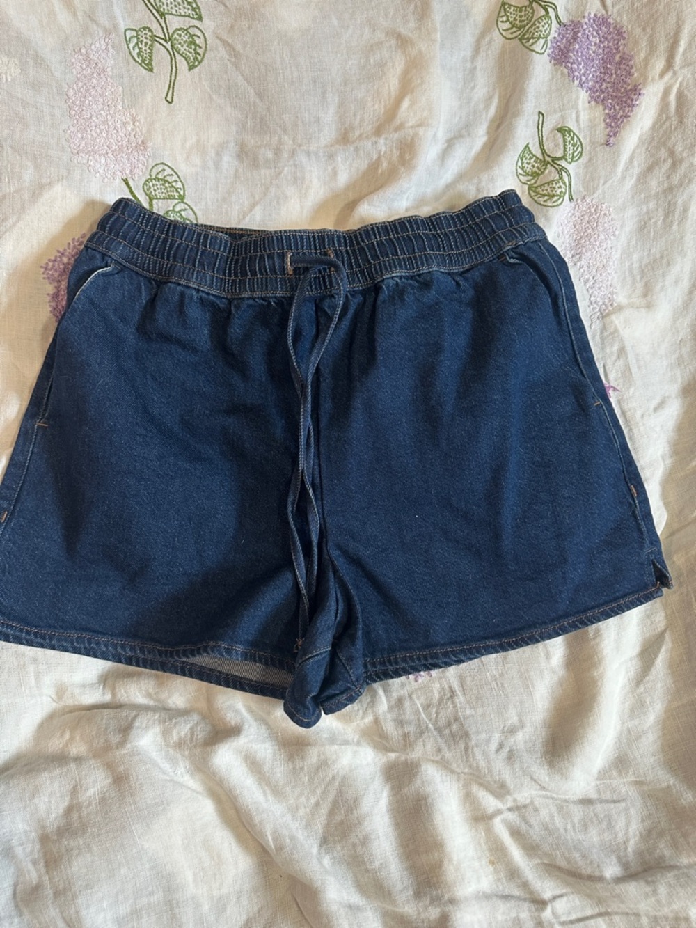 Express Navy Drawstring Athletic Shorts